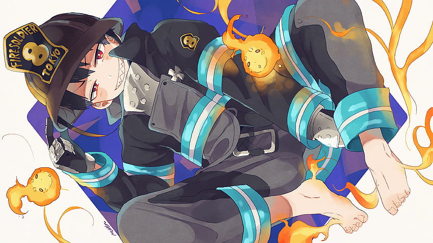 Fire Force Shinra Kusakabe Flames HD wallpaper | Pxfuel