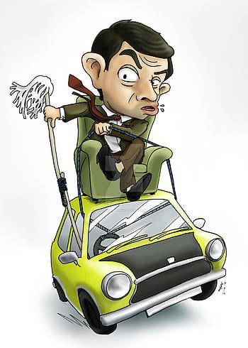 1280x2120 Mr Bean Sitting On Top Of His Car Vector Art iPhone 6 HD 4k  Wallpapers Images Backgrounds Photos and Pictures