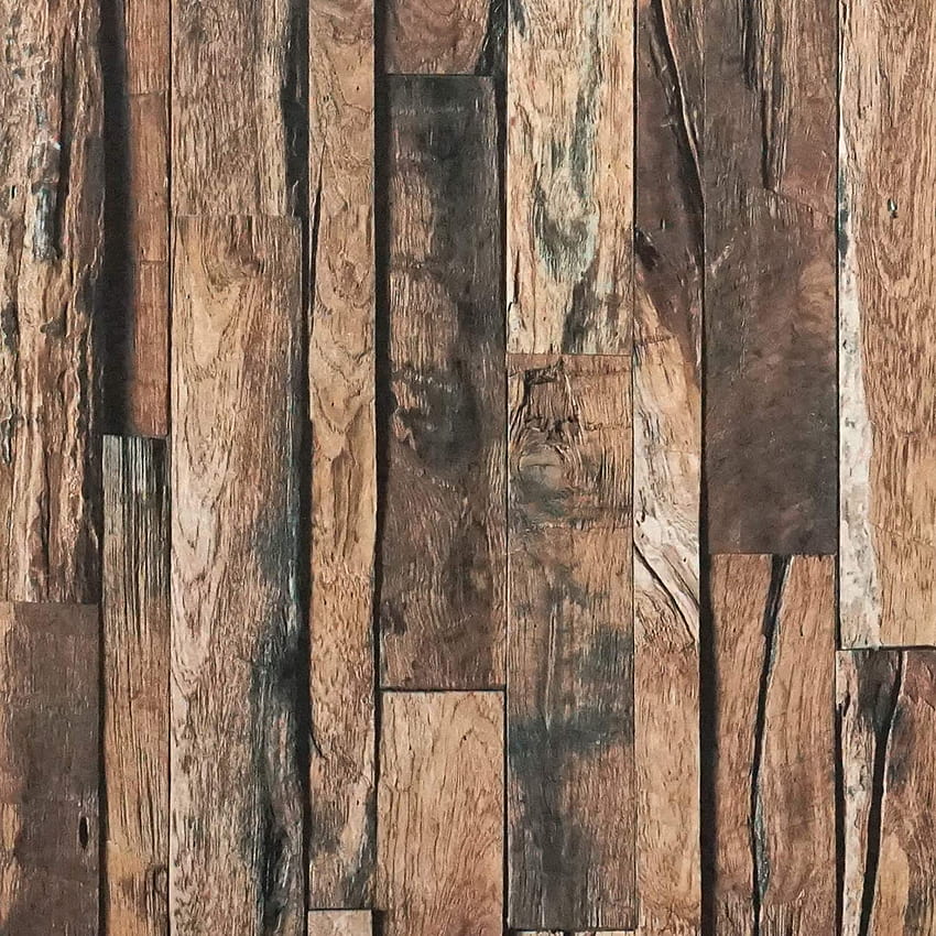 Acheter du papier de contact en bois récupéré Bois rustique Peel and Stick Amovible Distressed Faux Wood Planche Auto-adhésif Décoratif Vinyle Film Étagère Tiroir Doublure Rouleau 17.7x78.7 Fond d'écran de téléphone HD