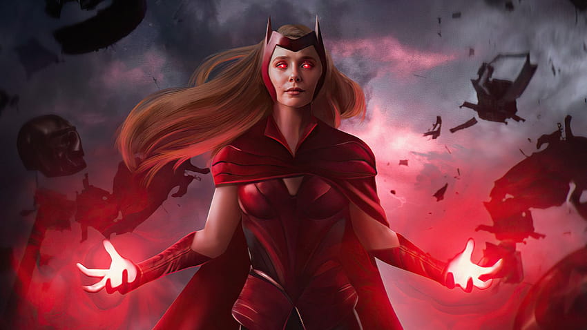Scarlet Witch on Dog, scarlet witch marvel comics HD wallpaper