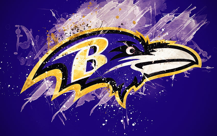 Download Baltimore Ravens Logo Shine Art Wallpaper