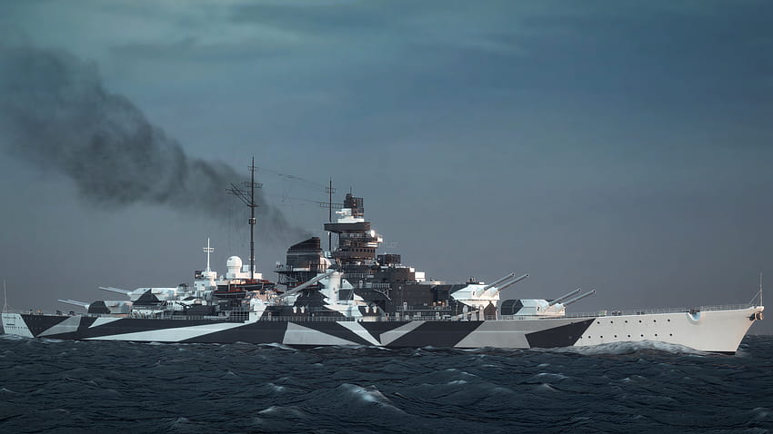Meistgesehenes deutsches Schlachtschiff Tirpitz HD-Hintergrundbild