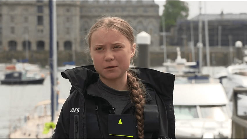 Greta Thunberg sets sail from UK to attend New York and Chile climate summits HD wallpaper