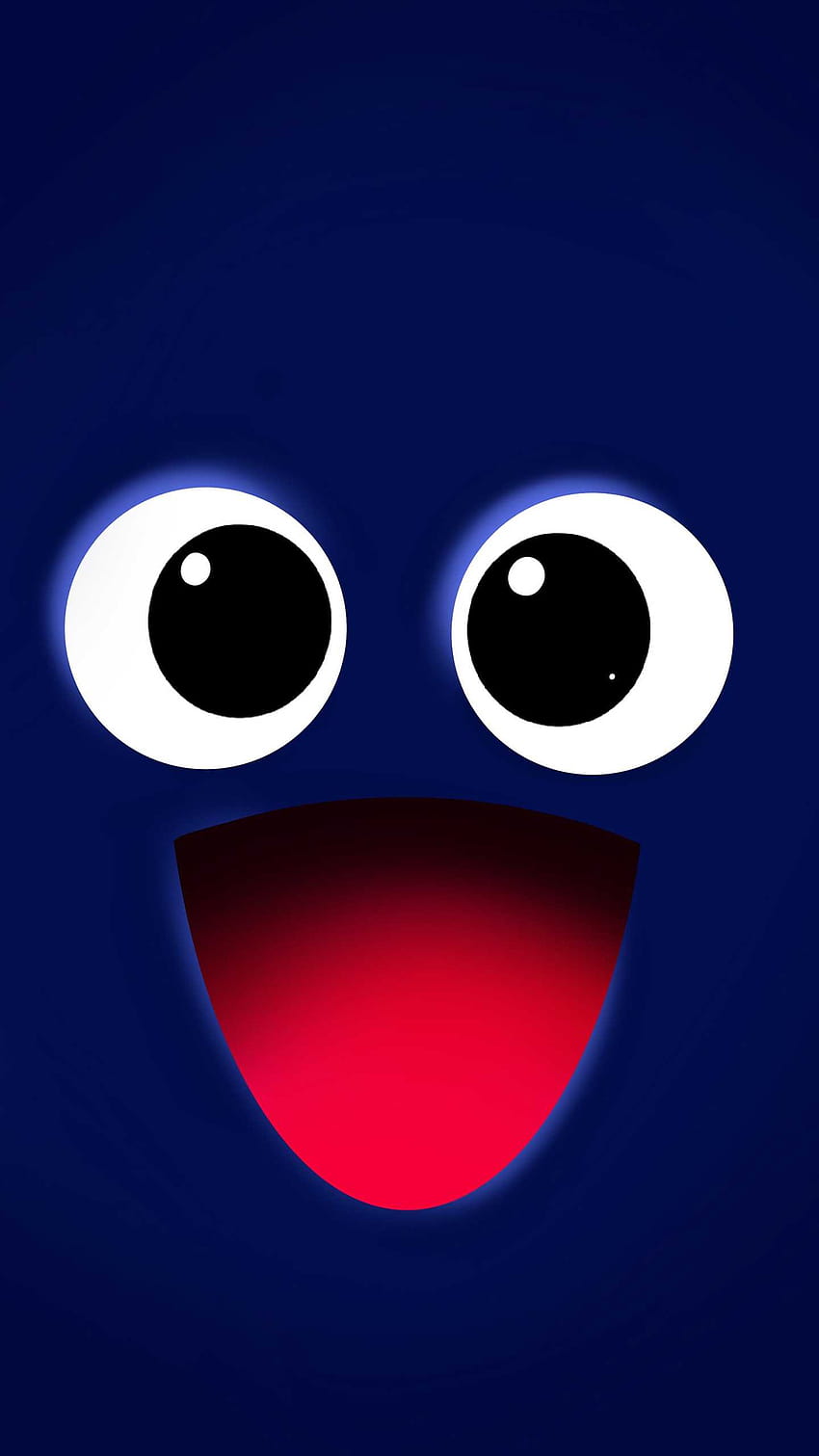 Blue Smiley Face, preppy smile HD phone wallpaper