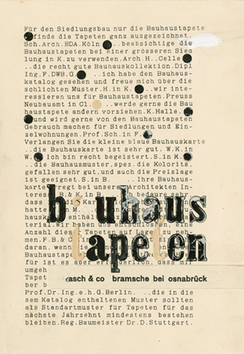 Bauhaus Advertisement 'bauhaus tapeten' no. 5 : Bauhaus100 HD phone wallpaper