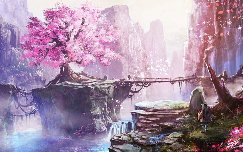 Anime Manzarası, estetik yatay anime HD duvar kağıdı