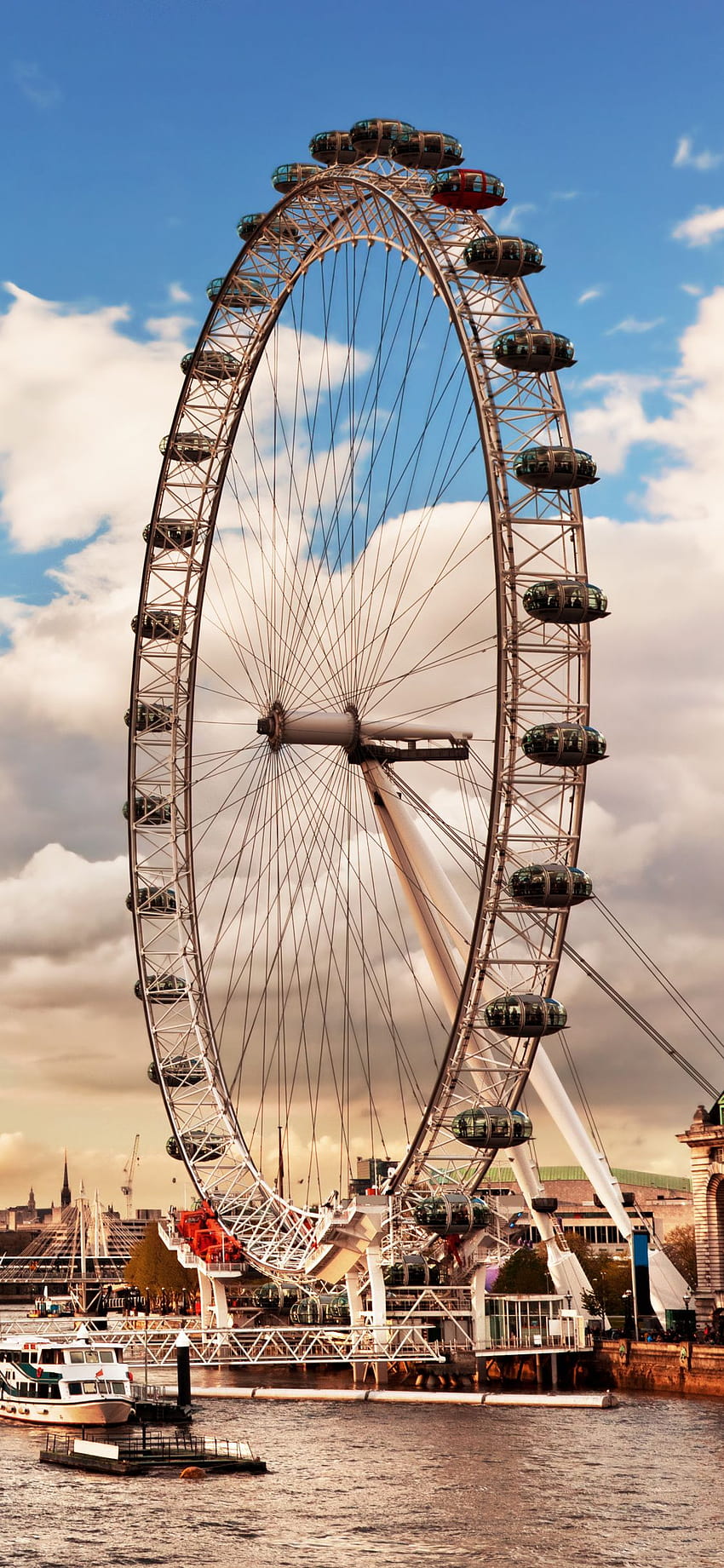 Ibu Kota, London Eye, Sungai Thames, Skyline, Cityscape, london eye iphone wallpaper ponsel HD