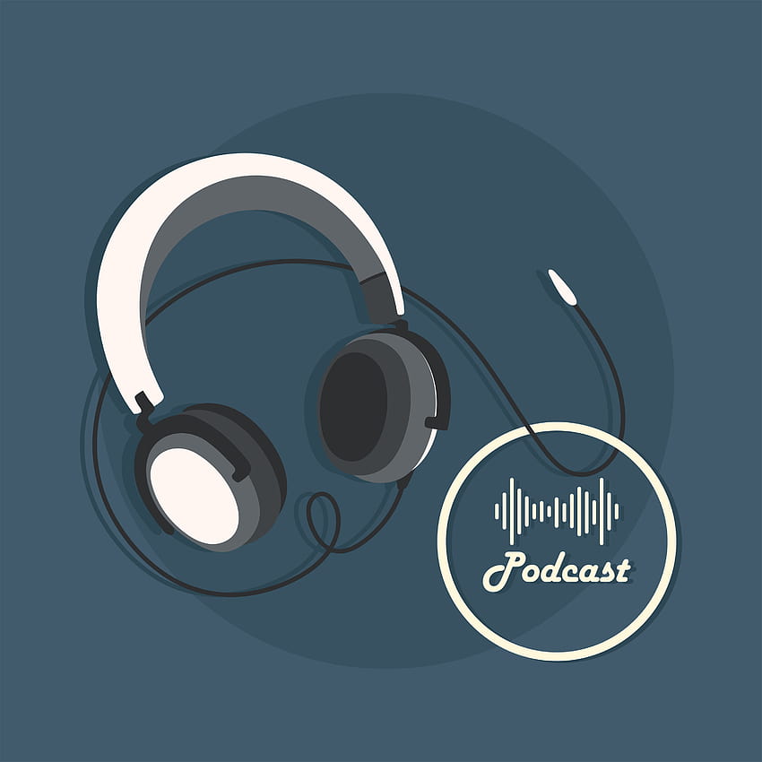 podcast headphones sound 4209020 Vector Art at Vecteezy, music headset logos HD phone wallpaper