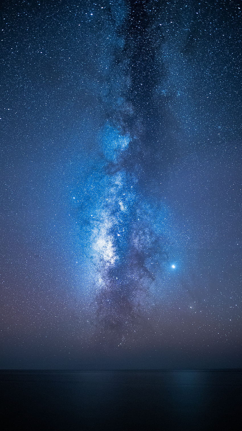 1440x2560 starry sky, stars, milky way, night, sea q samsung galaxy s6, s7, edge, note, lg g4 backgrounds HD phone wallpaper