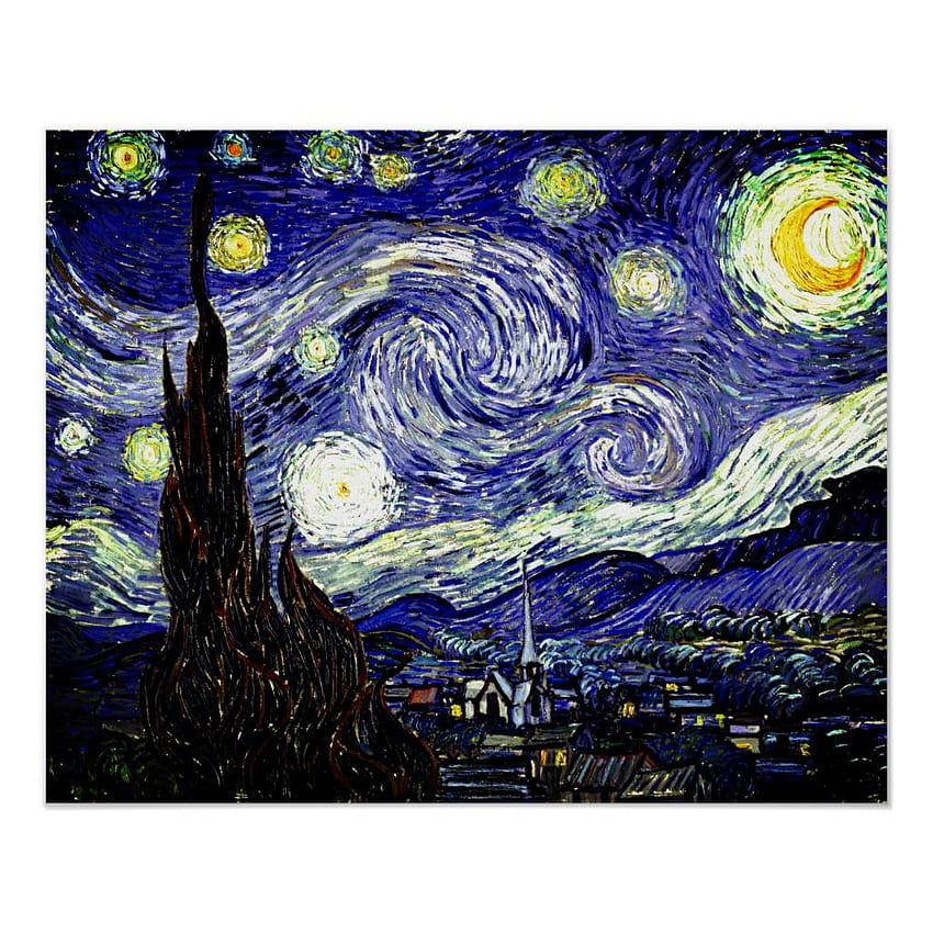 Decoración de pared Decoración del hogar Decoración de Van Gogh Arte de pared de Van Gogh Impresión de Van Gogh Obra de arte de Van Gogh Regalo de Van Gogh Despegar y pegar Noche estrellada de Van Gogh fondo de pantalla del teléfono