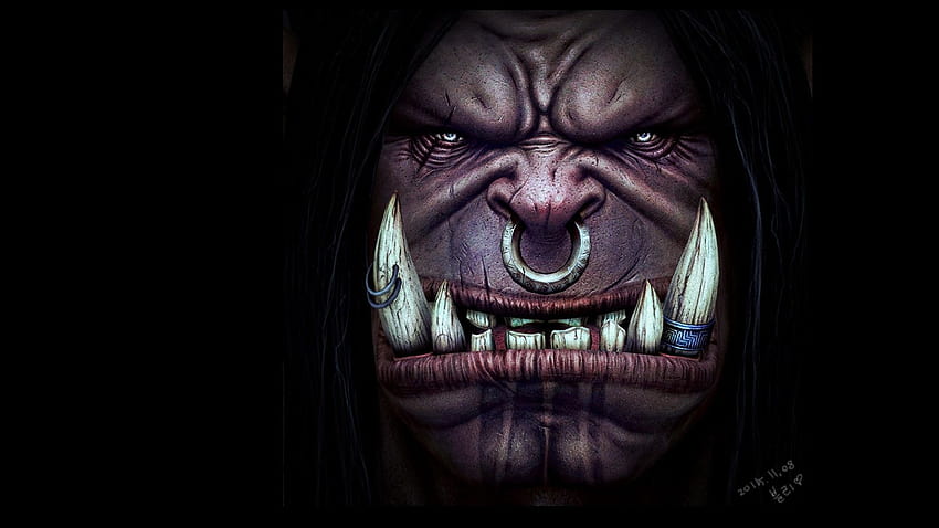 Orc Canine tooth fangs Grommash 1920x1080 HD wallpaper