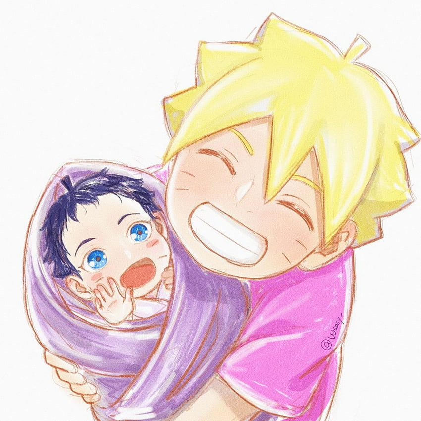 baby himawari and boruto HD phone wallpaper