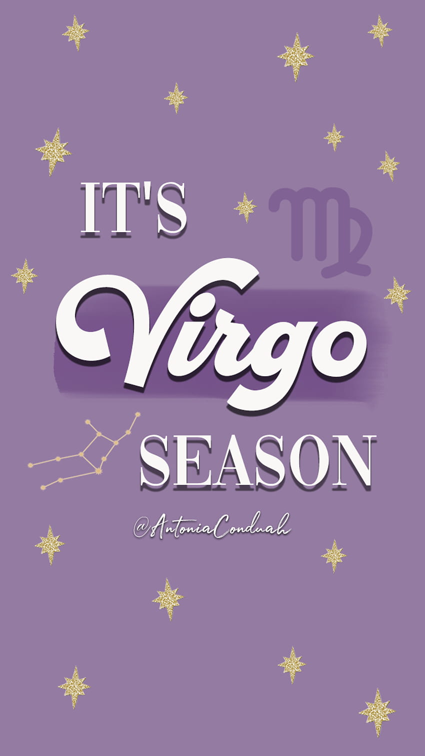 Astrology Sign Virgo On Blue Watercolor Stock Vector Royalty Free  606695534  Shutterstock