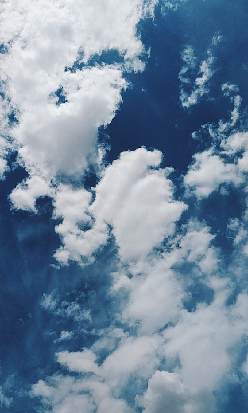 iPhone, sky clouds blue HD phone wallpaper