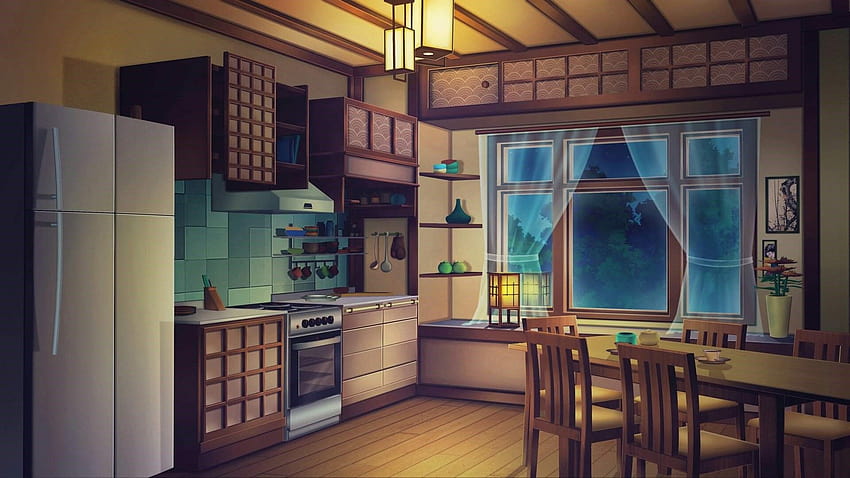 23 Anime-Küche, Küchen-Anime HD-Hintergrundbild