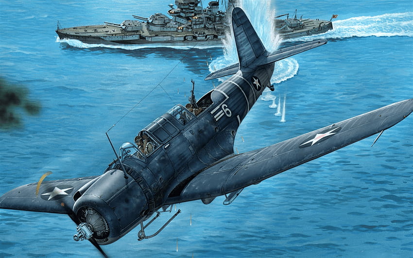 Télécharger fonds d'écran Vought SB2U Vindicator, un porte, douglas sbd dauntless HD wallpaper