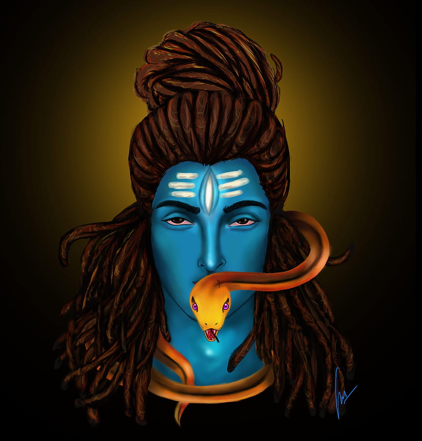 Shiva, Mahadev, Blue God, By, mahakal logo HD тапет за телефон