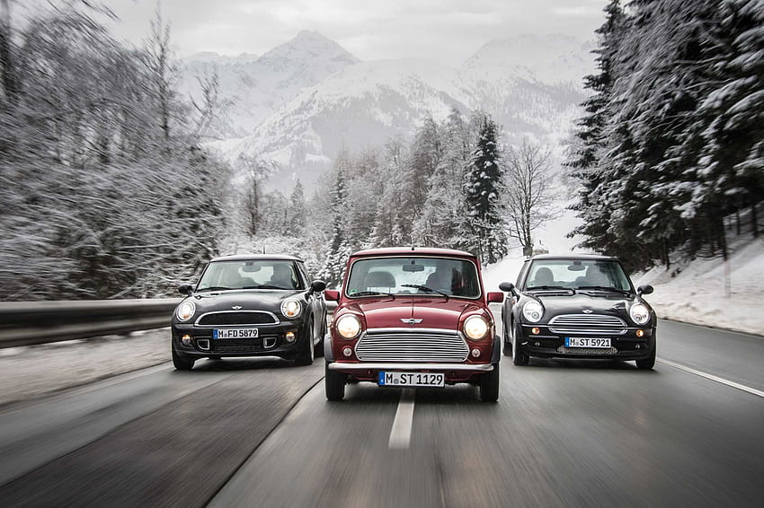 Tre generazioni di divertimento alla guida: la MINI Cooper e la MINI Cooper, edizione Mini Cooper in palissandro Sfondo HD