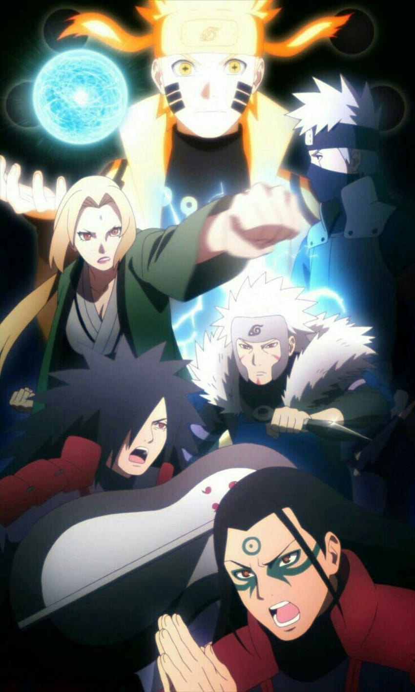 Naruto Hokages Kakashi Madara 4. ...pinterest, 4. wielka wojna ninja Tapeta na telefon HD