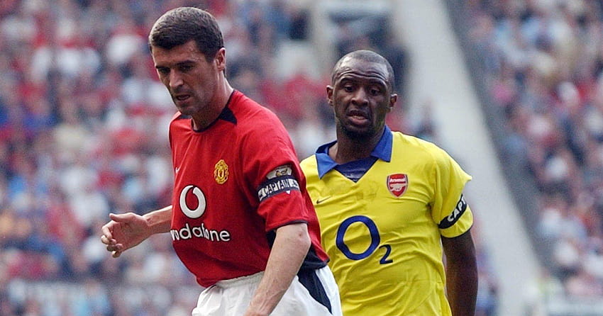 Quotes on: Roy Keane and Patrick Vieira – Wet grass, white posts HD wallpaper