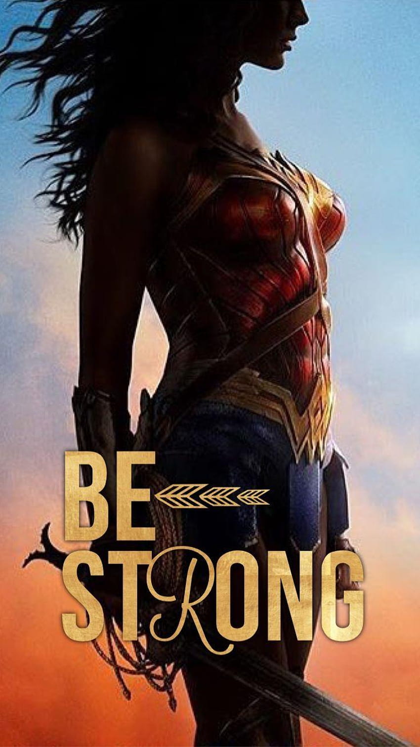 Wonder Woman. Sois fort..., super-héros cite l'iphone Fond d'écran de téléphone HD