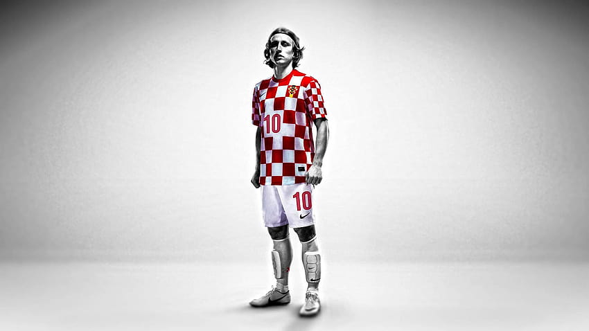 Luka Modric Kroatischer Stürmer, kroatische Fußballnationalmannschaft HD-Hintergrundbild