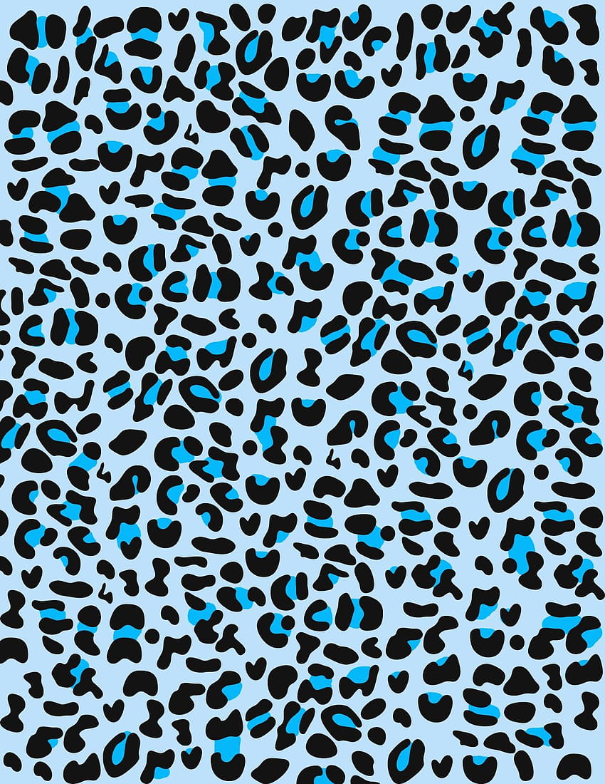 Blue Leopard Print Background Animal Seamless Pattern with Hand Drawn  Leopard Spots Blue Wallpaper Stock Vector  Illustration of animal decor  198349652