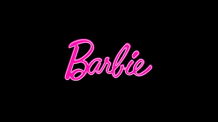 s del logotipo de Barbie negra, logotipo de fondo de pantalla