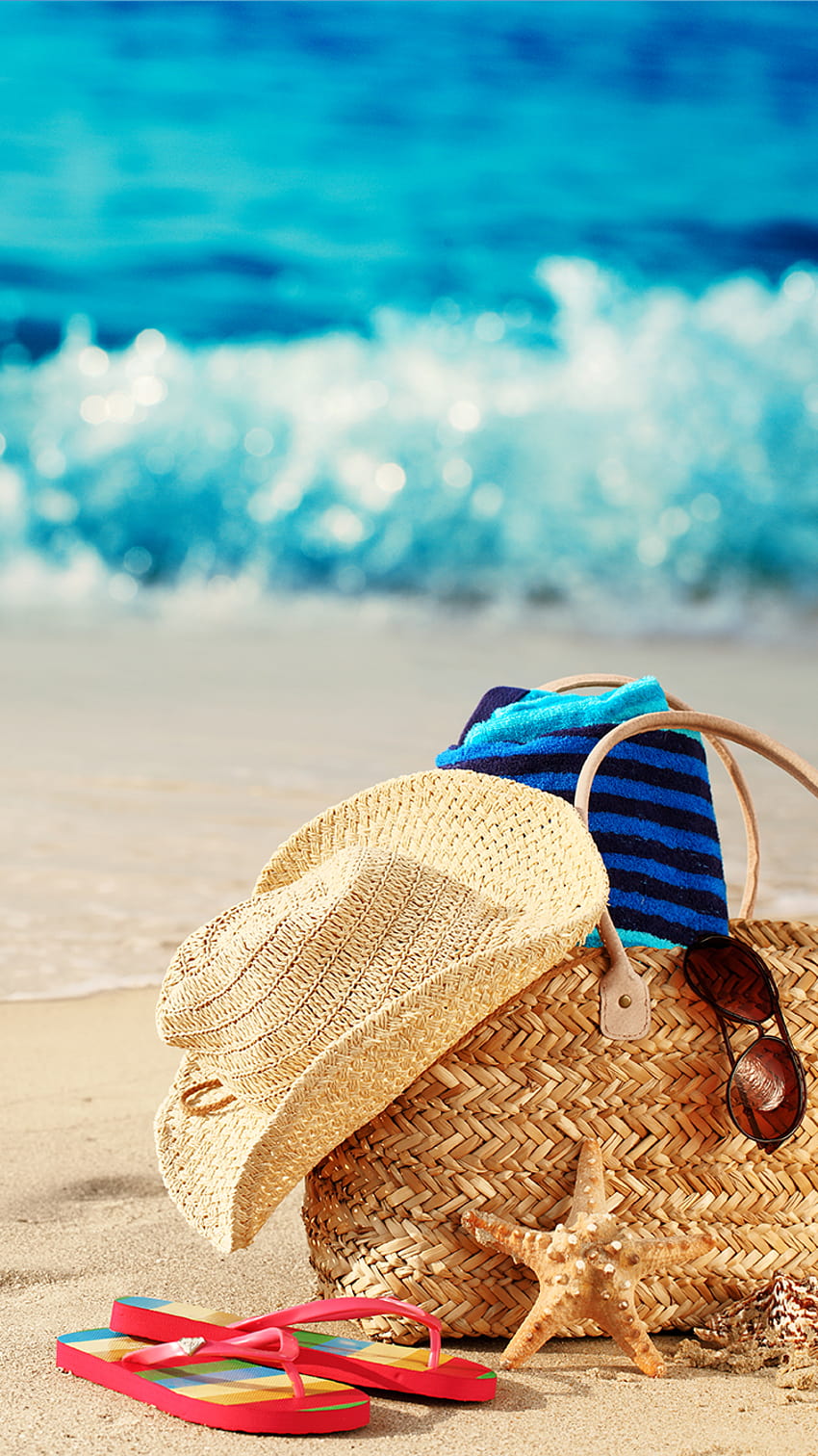 ↑↑TAP AND GET THE APP! Art Creative Sky Bag Beach Travel Vacation Sun Holiday iPhone 6, summer break HD phone wallpaper