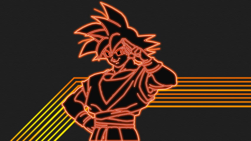 Goku Neon by GT4tube, vector neon HD wallpaper | Pxfuel