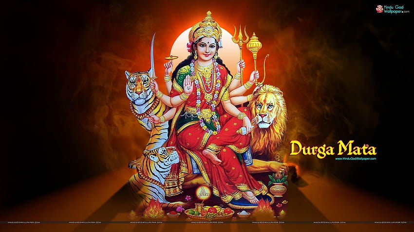 durga, dios 3d de hindú durga maa fondo de pantalla