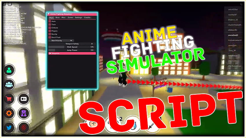 NEW ROBLOX  Anime Fighting Simulator Script GUI Hack  Auto Farm   Chikara Hack  PASTEBIN 2021  YouTube