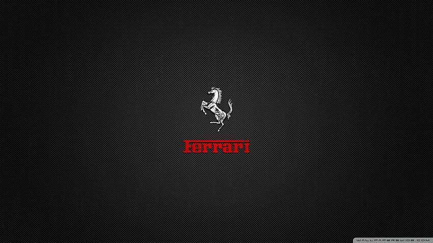 Genial logotipo de Ferrari, logotipo de fondo de pantalla