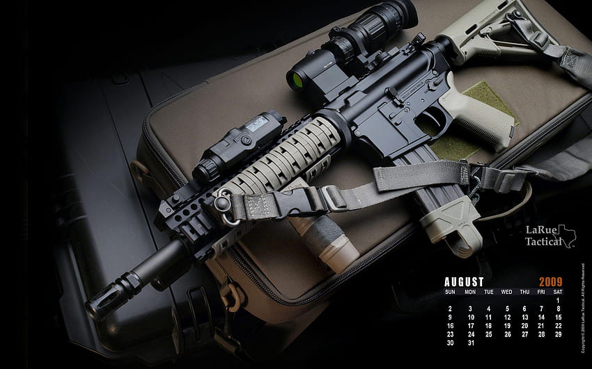 Calendario armi pistole m4, fucile d'assalto m16 Sfondo HD