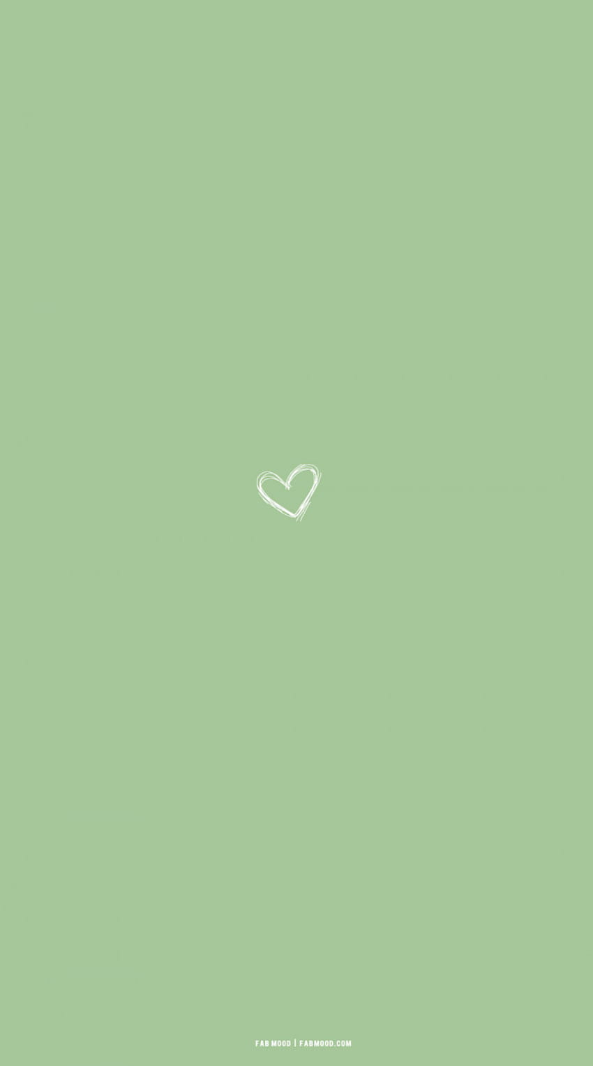 20 Cute Spring for Phone & Iphone : Heart Sage Green Backgrounds 1, sage aesthetic HD phone wallpaper