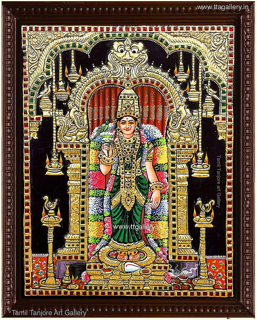 TTAGALLERY Madurai MEENAKSHI Amman TANJORE 絵画、 HD電話の壁紙