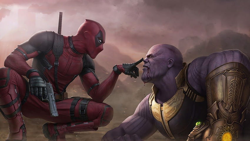 Deadpool vs. Thanos HD wallpaper