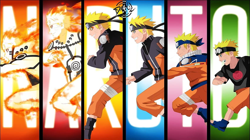 Naruto alle Formen, Naruto ästhetisches Wort HD-Hintergrundbild