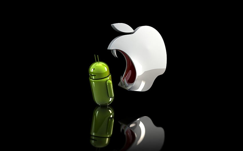 Genial Android vs Apple fondo de pantalla