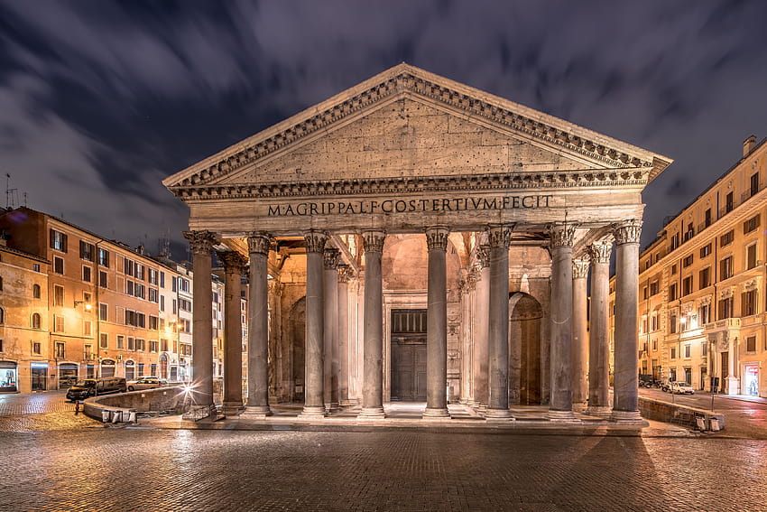 Pantheon a Roma: la storia dietro la sua perfetta architettura antica, sullo della vecchia Roma Sfondo HD