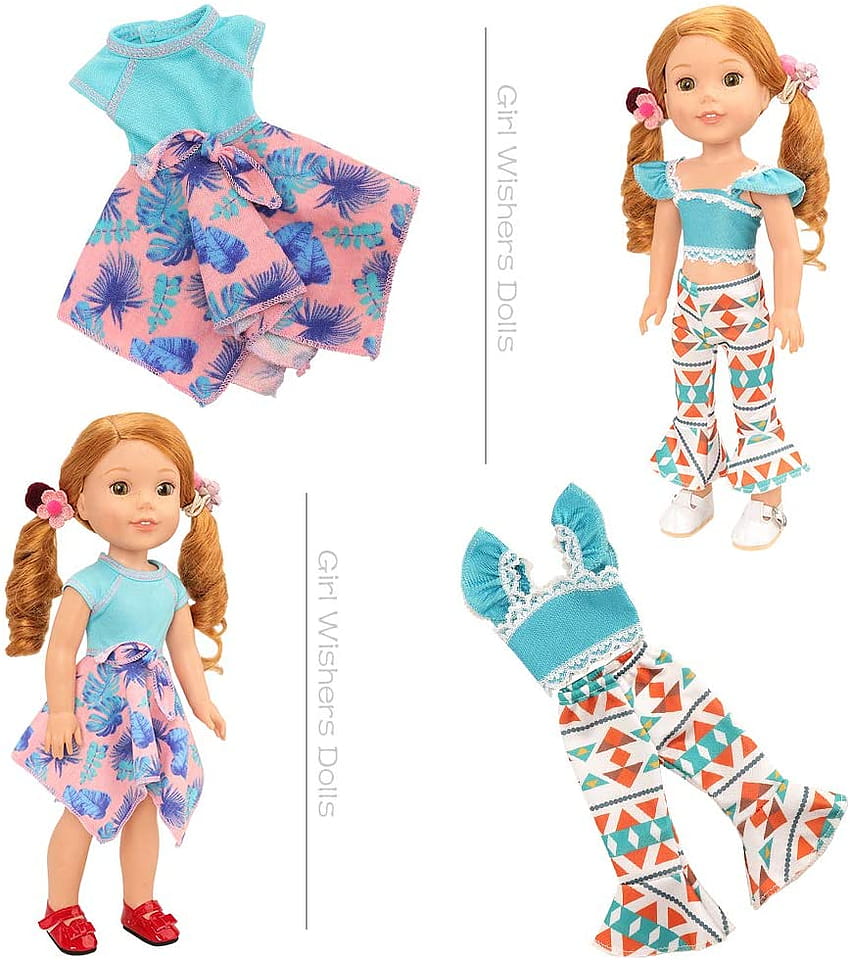 Dolls & Accessories Barwa 10 Sets Handmade Variety Doll Clothes for American 14.5 Inch Girl Doll Casual Wear Outfit Party Dresses Swimsuit for Wellie Wishers 14.5 Inch Doll Toys & Games newid.sg HD phone wallpaper