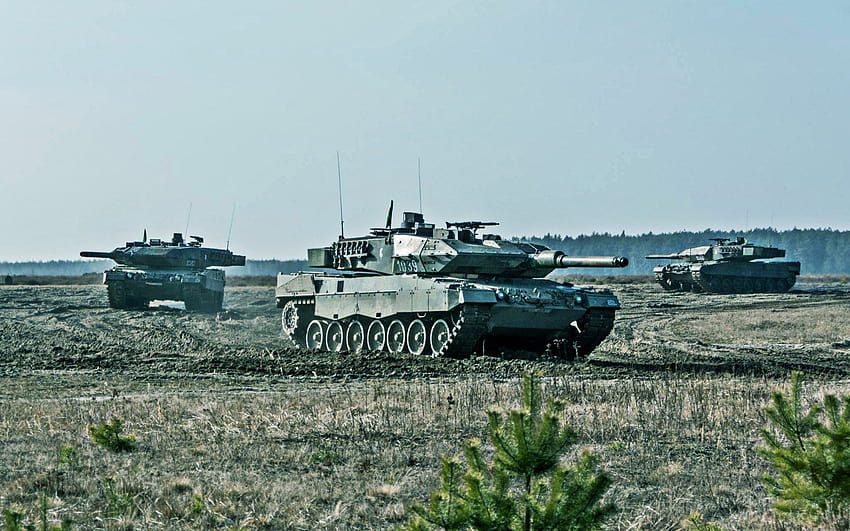 Leopard 2A7, немски модерни танкове, полигон, немска армия, бойни танкове, Leopard 2, Бундесвер, Германия с резолюция 1920x1200. Високо качество HD тапет