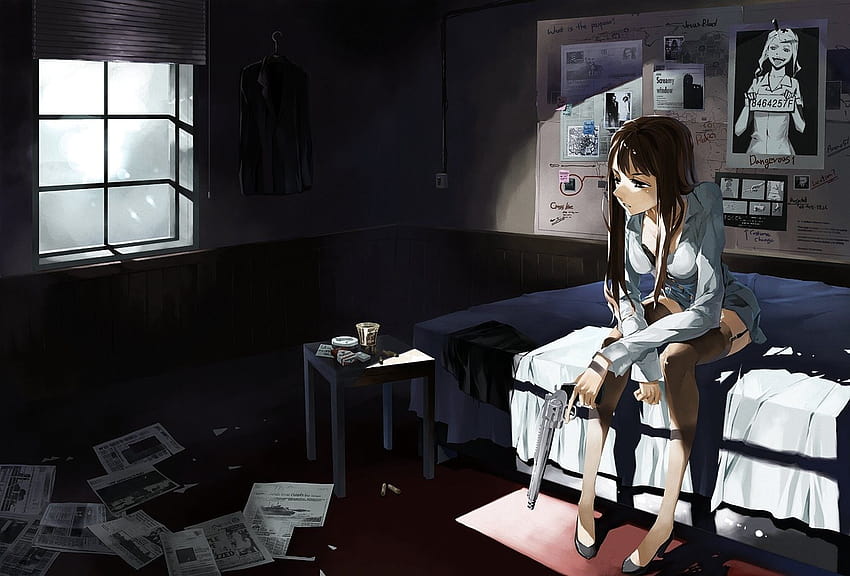 Anime girl alone room HD wallpapers | Pxfuel