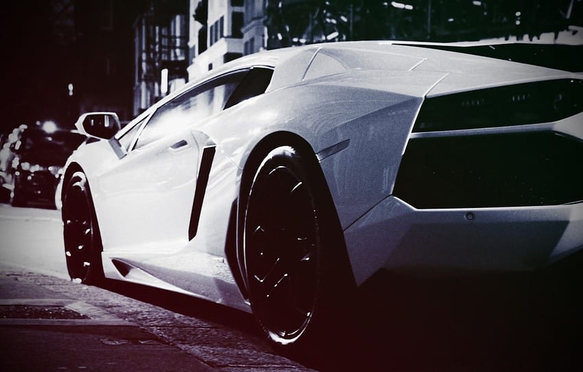 Street, Lamborghini Aventador, Vintage, White Monster, Lamborghini ...