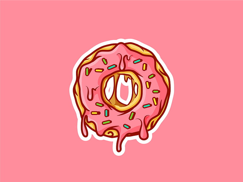 Donut pingando! em 2020, gotejamento de rosquinha papel de parede HD