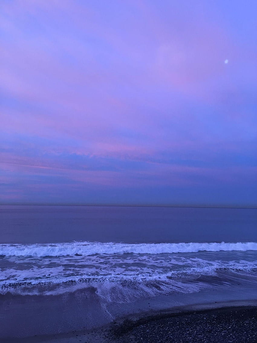 ungu air, estetika air yang tenang wallpaper ponsel HD