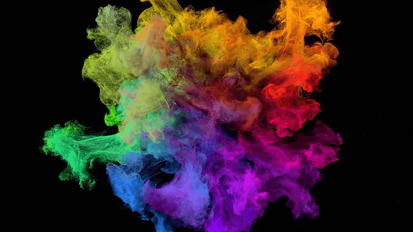 : explosão de cores de tinta, explosão de cores papel de parede HD