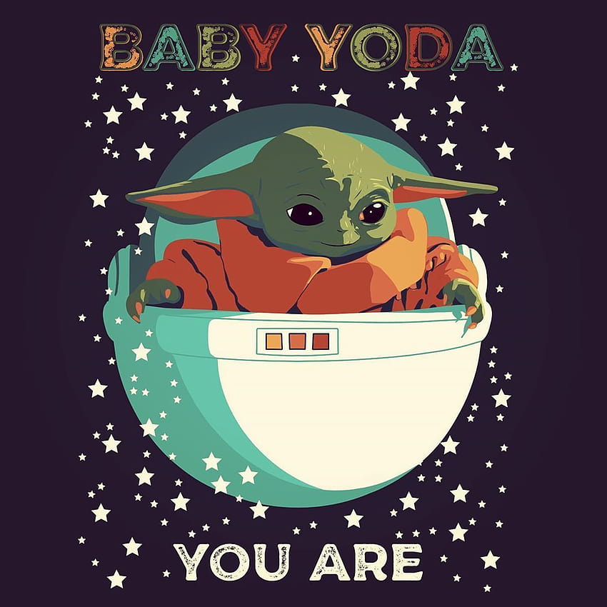 Baby Yoda estás en 2020, cartel de baby yoda fondo de pantalla del teléfono