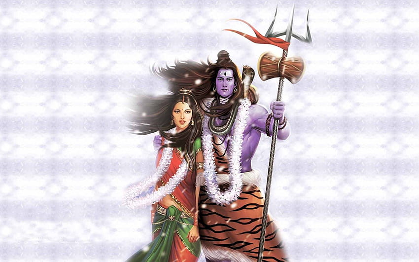 Shiva Parvati, shiva love HD wallpaper