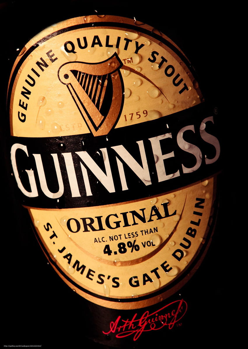 Guinness, cerveza, etiqueta adentro fondo de pantalla del teléfono